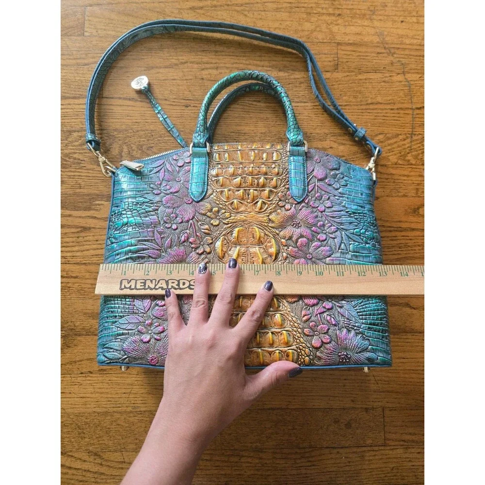 Brahmin Leather Croc Embossed Duxbury Large Esplanade Ombre Melbourne Satchel